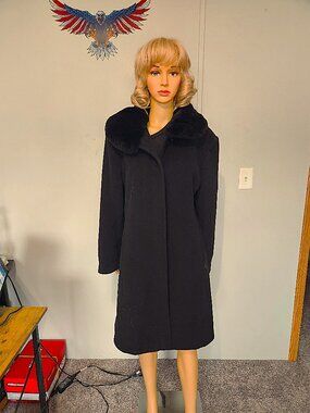 #799 Wool blend/rex rabbit coat